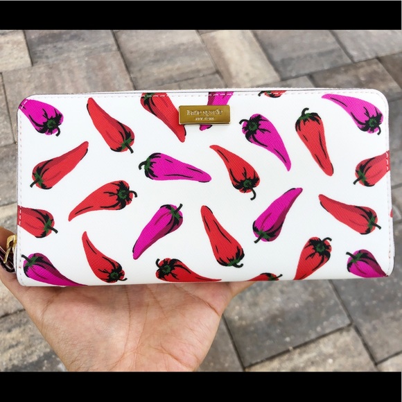 Kate Spade Lacey zip around wallet pepper - Picture 2 of 6